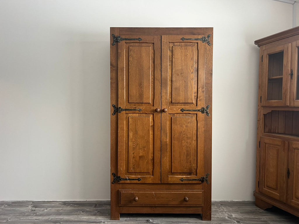 Landelijke Houten Kledingkast 100x50x190 cm - Tweedehands