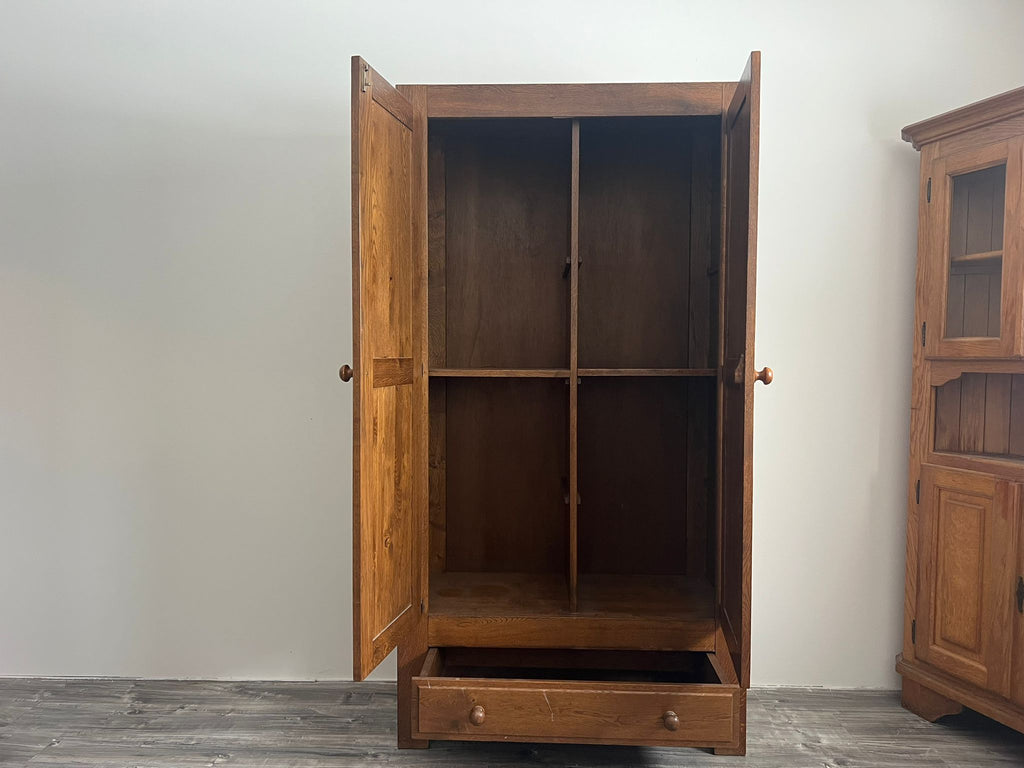 Landelijke Houten Kledingkast 100x50x190 cm - Tweedehands