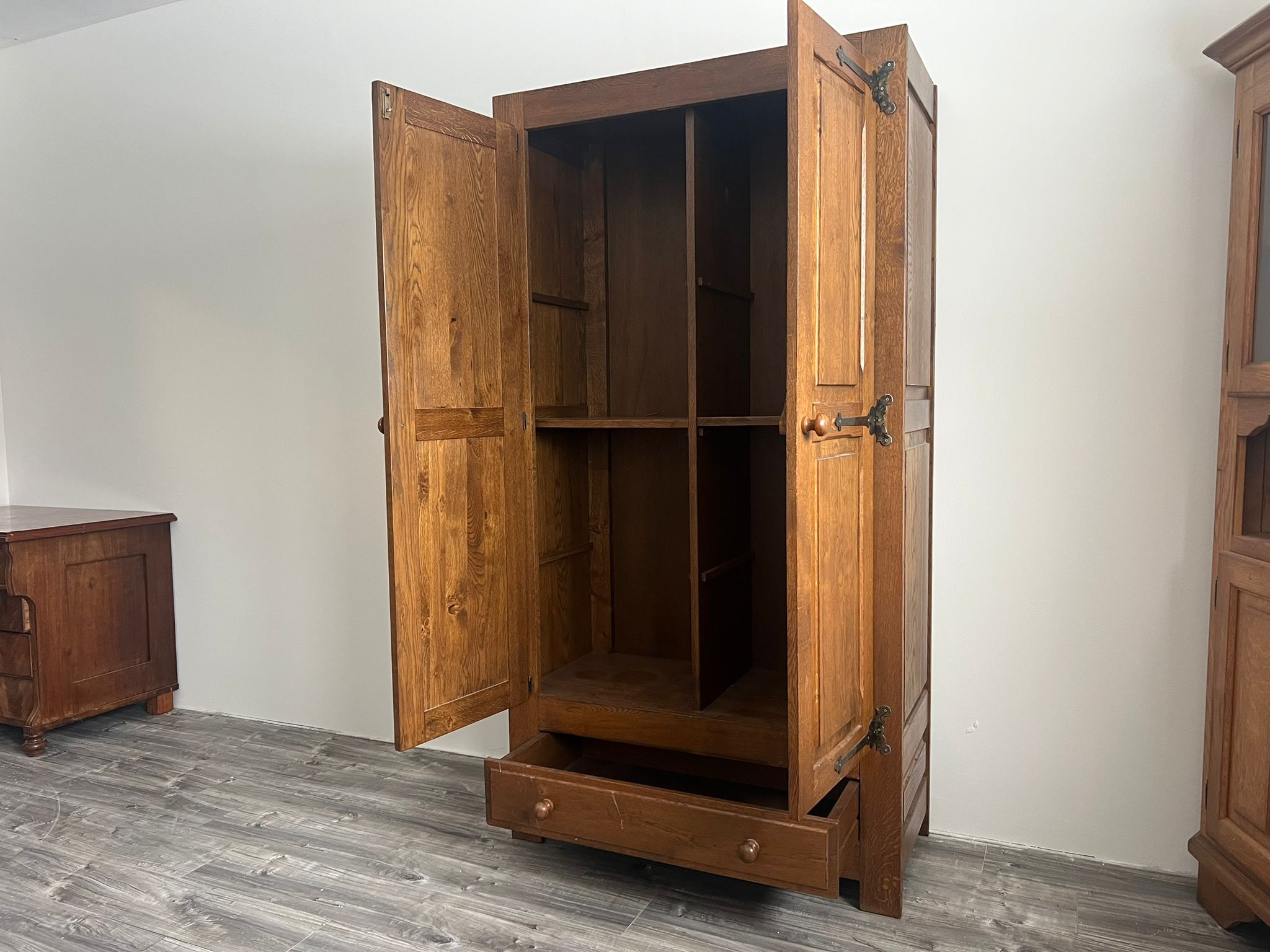 Landelijke Houten Kledingkast 100x50x190 cm - Tweedehands