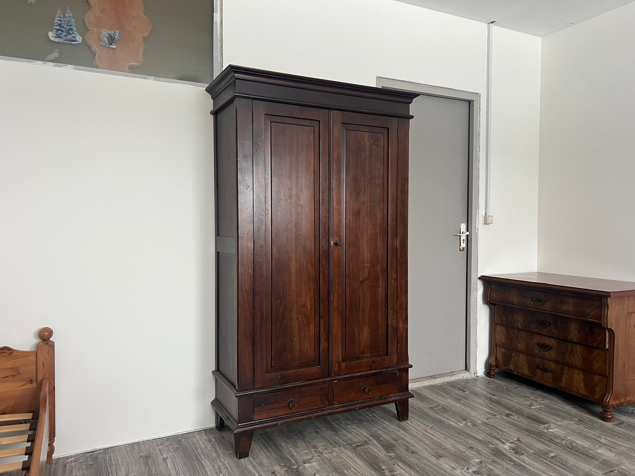 Klassieke Houten Kledingkast 100x45x185 cm - Tweedehands