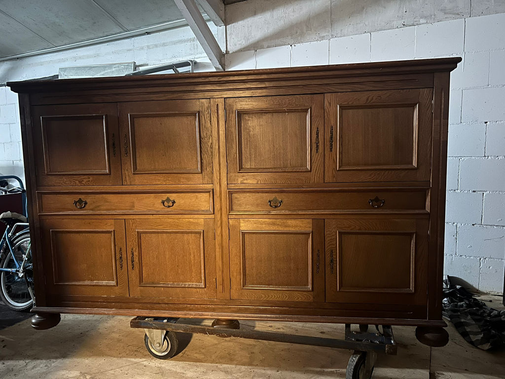 Grote houten Dressoir 220x50x130 cm - Tweedehands