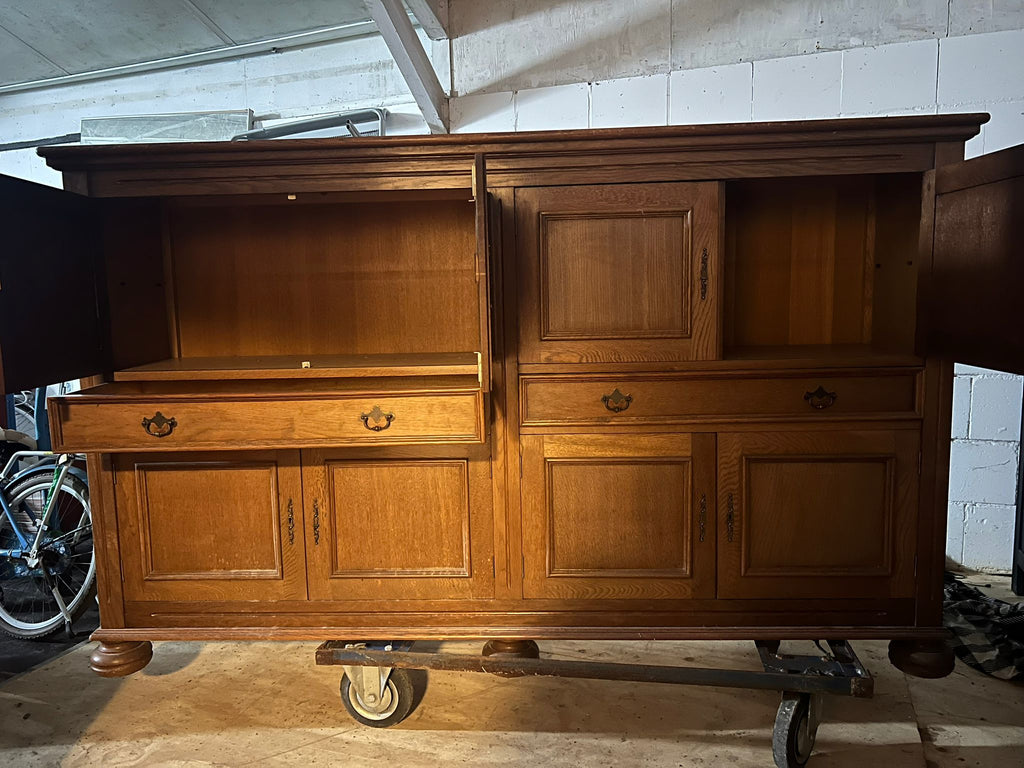 Grote houten Dressoir 220x50x130 cm - Tweedehands
