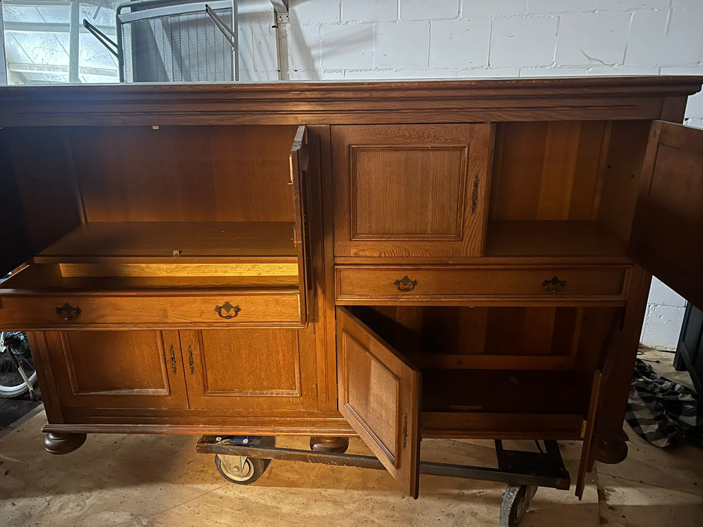 Grote houten Dressoir 220x50x130 cm - Tweedehands