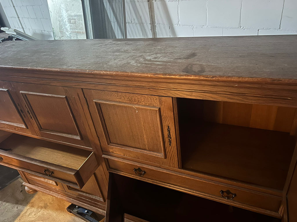 Grote houten Dressoir 220x50x130 cm - Tweedehands
